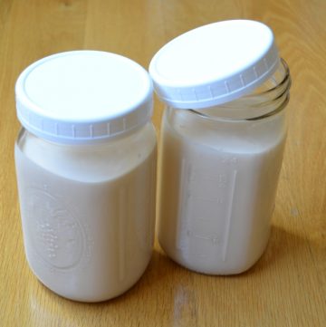 homemade crockpot yogurt containers
