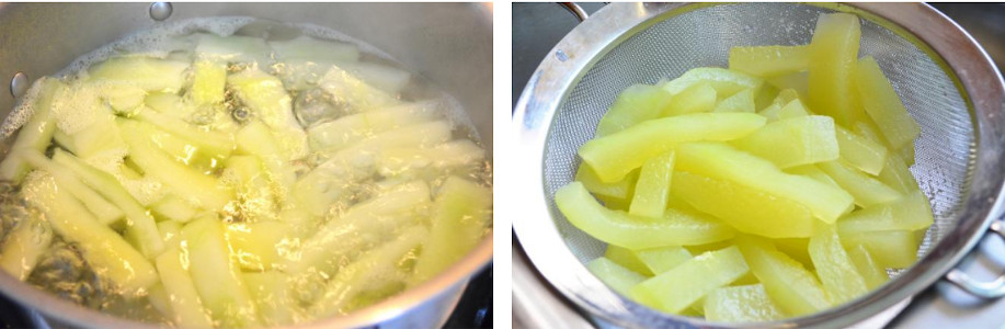 pickled watermelon rind boiled